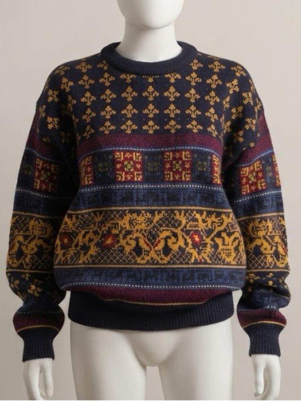 Vintage 100% Wool British Sweater